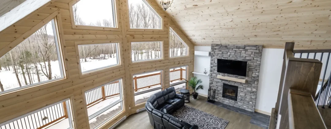 picture windows at a home in Dufferin county
